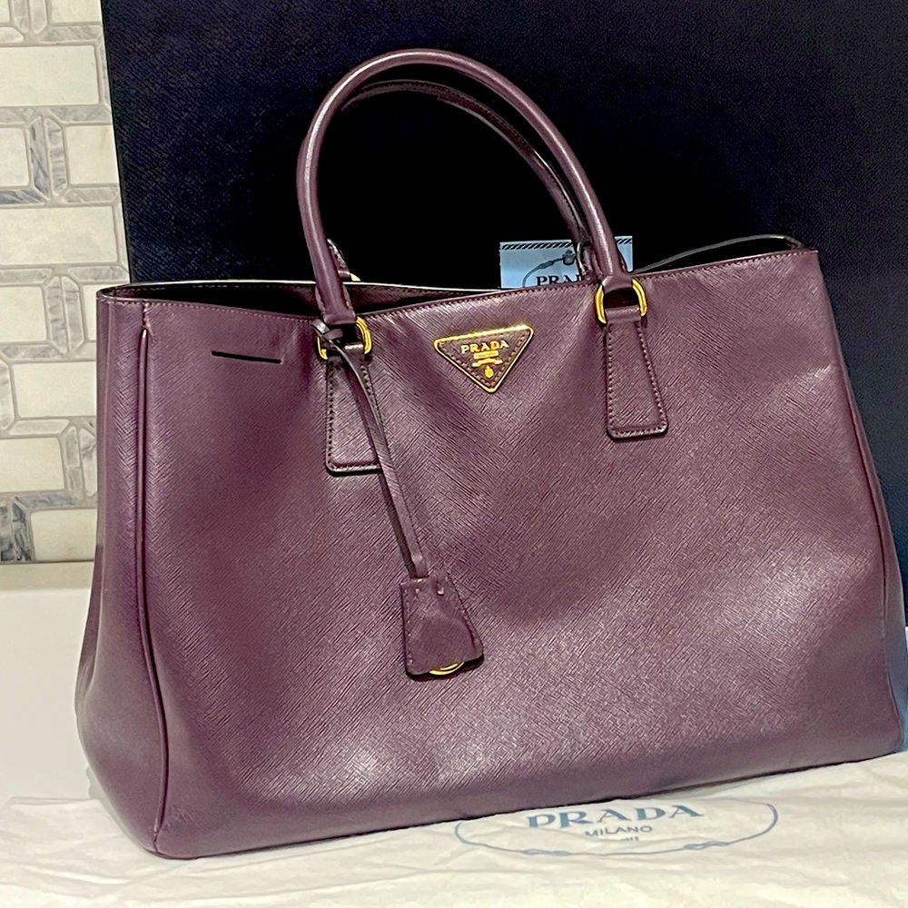 Prada Saffiano Lux Tote and Wallet (combo)